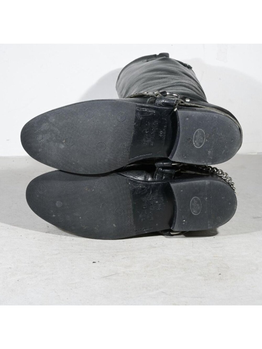 Golden Goose Deluxe Brand Studded Harness Biker Boots Black Leather Buckle Made - Picture 8 of 8